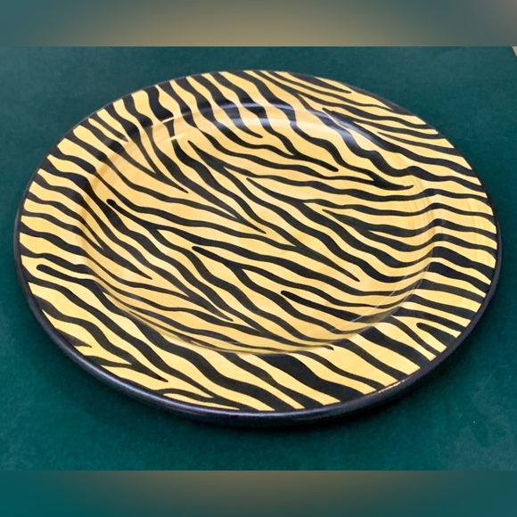 1996 Vintage Laurie Gates Safari Animal Print Salad Plate - Picture 7 of 12